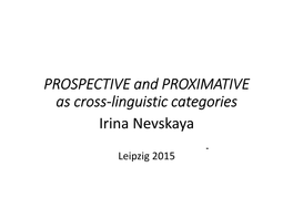 Prospective and Avertive in Turkic Languages