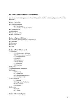 FISCAL-MILITARY SYSTEM PROJECT BIBLIOGRAPHY Section A