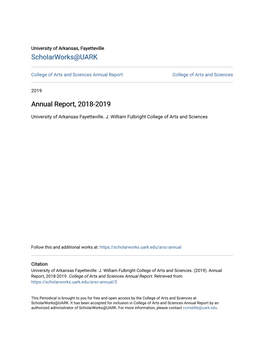 Annual Report, 2018-2019