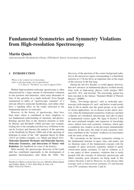 "Fundamental Symmetries and Symmetry Violations