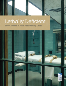Lethally Deficient Direct Appeals in Texas Death Penalty Cases Cover: Texas Department of Criminal Justice