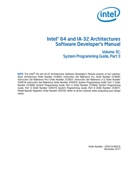 Intel® 64 and IA-32 Architectures Software Developer's Manual