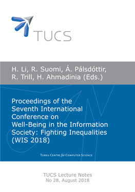(Eds.) Proceedings of the Seventh International Conference