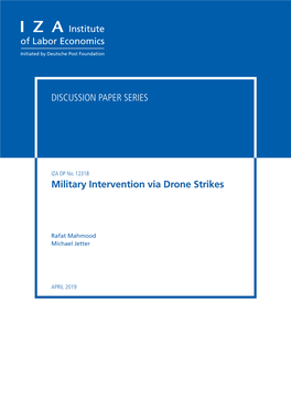 Military Intervention Via Drone Strikes