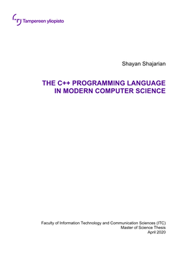 The C++ Programming Language in Modern Computer Science