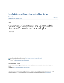 The Unborn and the American Convention on Human Rights, 9 Loy