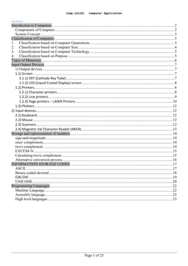 Comp.211{R} Computer Application