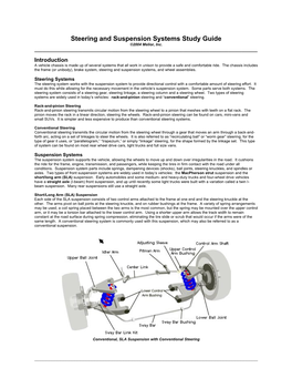 Steering and Suspension Systems Study Guide ©2004 Melior, Inc