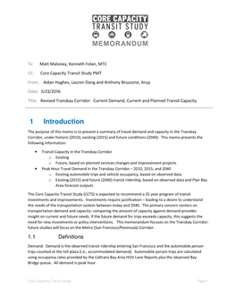 Transbay Capacity and Demand Summary