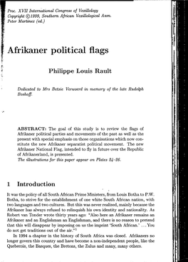 17-14 Rault-Afrikanerflags