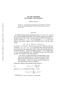 On the Theorem of Conrey and Iwaniec