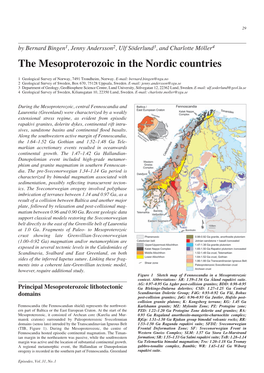 The Mesoproterozoic in the Nordic Countries