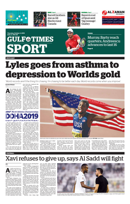 IAAF Shaped Me Into Who I Am Now,” World Championships Lyles Said, After His Dominant 200M Title on Tuesday Victory at Doha Worlds