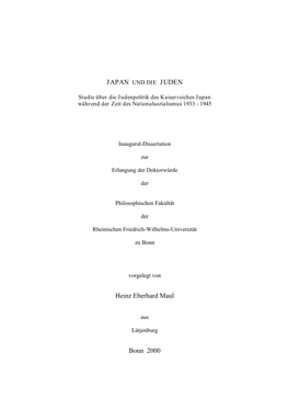 Japan Und Die Juden