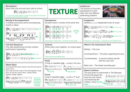 Plus Some Accompanying Chords Or Ideas. Homophonic All Parts Move