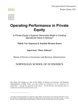 2. the Private Equity Market and Business Model