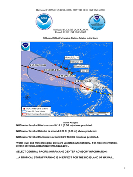 Hurricane FLOSSIE QUICKLOOK, POSTED 12:00 HST 08/13/2007