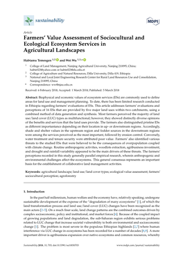 Farmers' Value Assessment of Sociocultural and Ecological