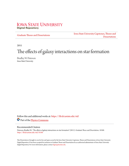 The Effects of Galaxy Interactions on Star Formation