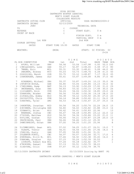 Eisa Skiing Dartmouth Winter Carnival Men's Giant Slalom