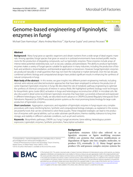 Genome-Based Engineering of Ligninolytic Enzymes in Fungi