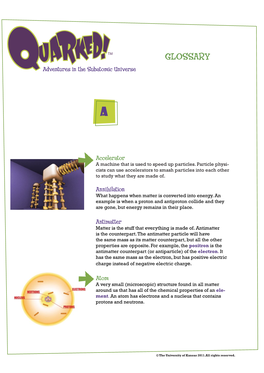 GLOSSARY Adventures in the Subatomic Universe