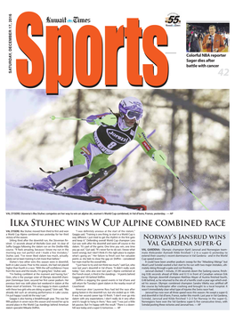 Ilka Stuhec Wins W Cup Alpine Combined Race