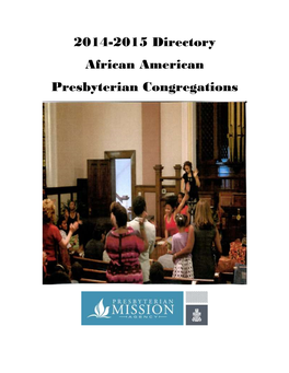 2014-2015 Directory African American Presbyterian Congregations