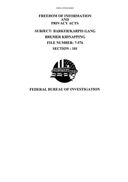 Barker/Karpis Gang Federal Bureau of Investigation