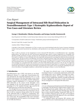 Surgical Management of Intracanal Rib Head Dislocation in Neurofibromatosis Type 1 Dystrophic Kyphoscoliosis: Report of Two Cases and Literature Review