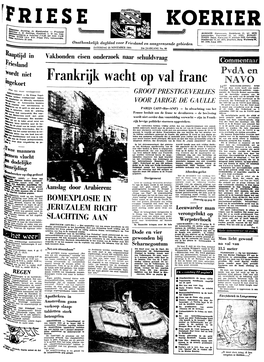Friese Koerier : Onafhankelĳk Dagblad Voor Friesland En Aangrenzende