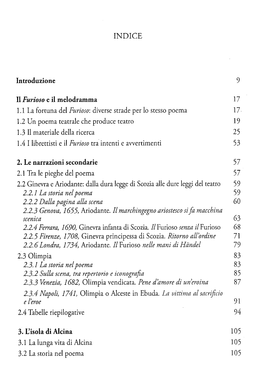 Introduzione 9 Il Furioso E Il Melodramma 17 1.1 La Fortuna