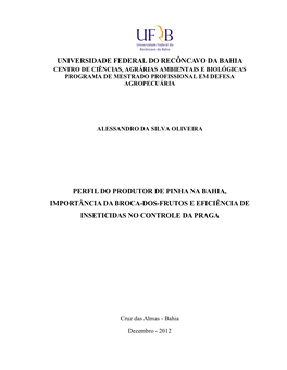 Universidade Federal Do Recôncavo Da Bahia Perfil