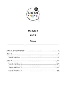 Module 3 Unit 9 Tasks