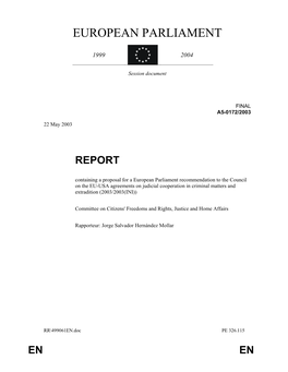 Report on EU-US Agreements
