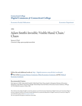 Adam Smith's Invisible/Visible Hand/Chain/Chaos