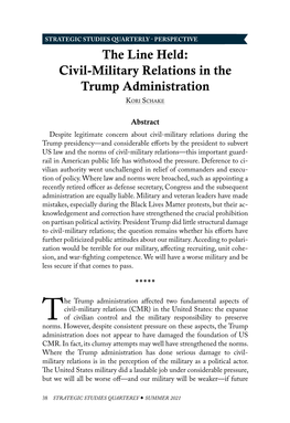 Civil-Military Relations in the Trump Administration