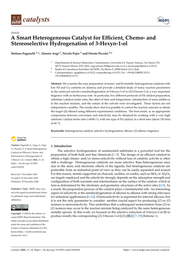 A Smart Heterogeneous Catalyst for Efficient, Chemo- And