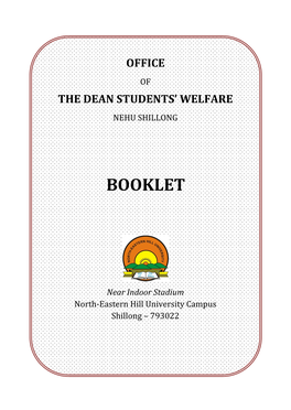 Dean Student's Welfare Office Booklet