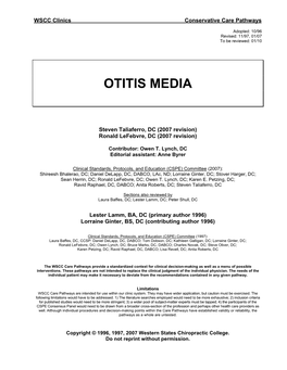 Otitis Media