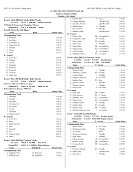 2017 CIF Los Angeles Results