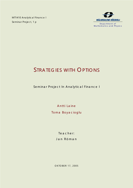 Strategies with Options