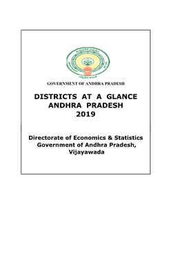 Districts at a Glance Andhra Pradesh 2019