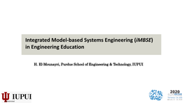 Integrated Model-Based Systems Engineering (Imbse) in Engineering Education