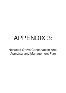 Norwood Grove Conservation Area Appraisal and Management Plan
