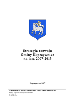 Strategia Rozwoju Gminy Koprzywnica Na Lata 2007-2013