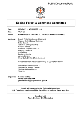 (Public Pack)Agenda Document for Epping Forest