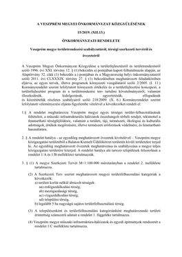 15/2019. (XII.13.) Önkormányzati Rendelet Veszprém Megye