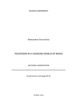 Television in a Changing World of Media