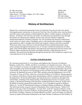 History of Architecture